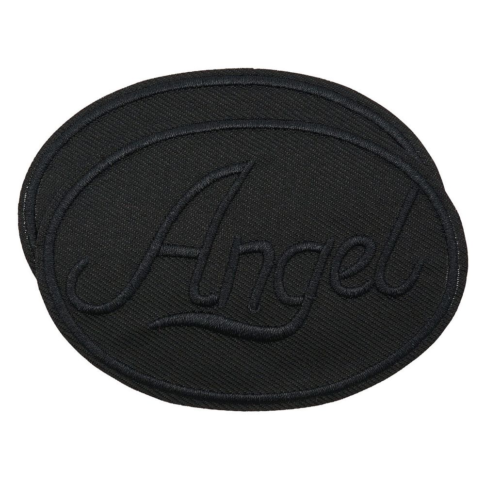 Термоаппликация круг ANGEL black 93х67мм (Black (черный)), 2 шт, LA559