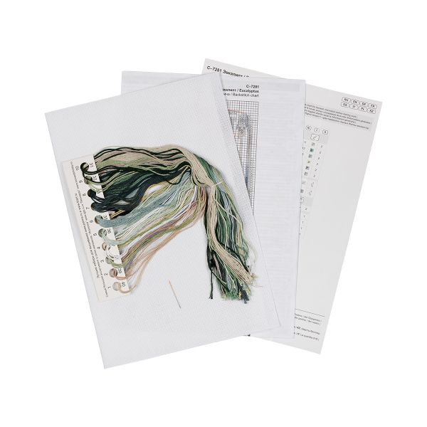 Набор для вышивания нитками Panna, Эвкалипт, 21х30 см