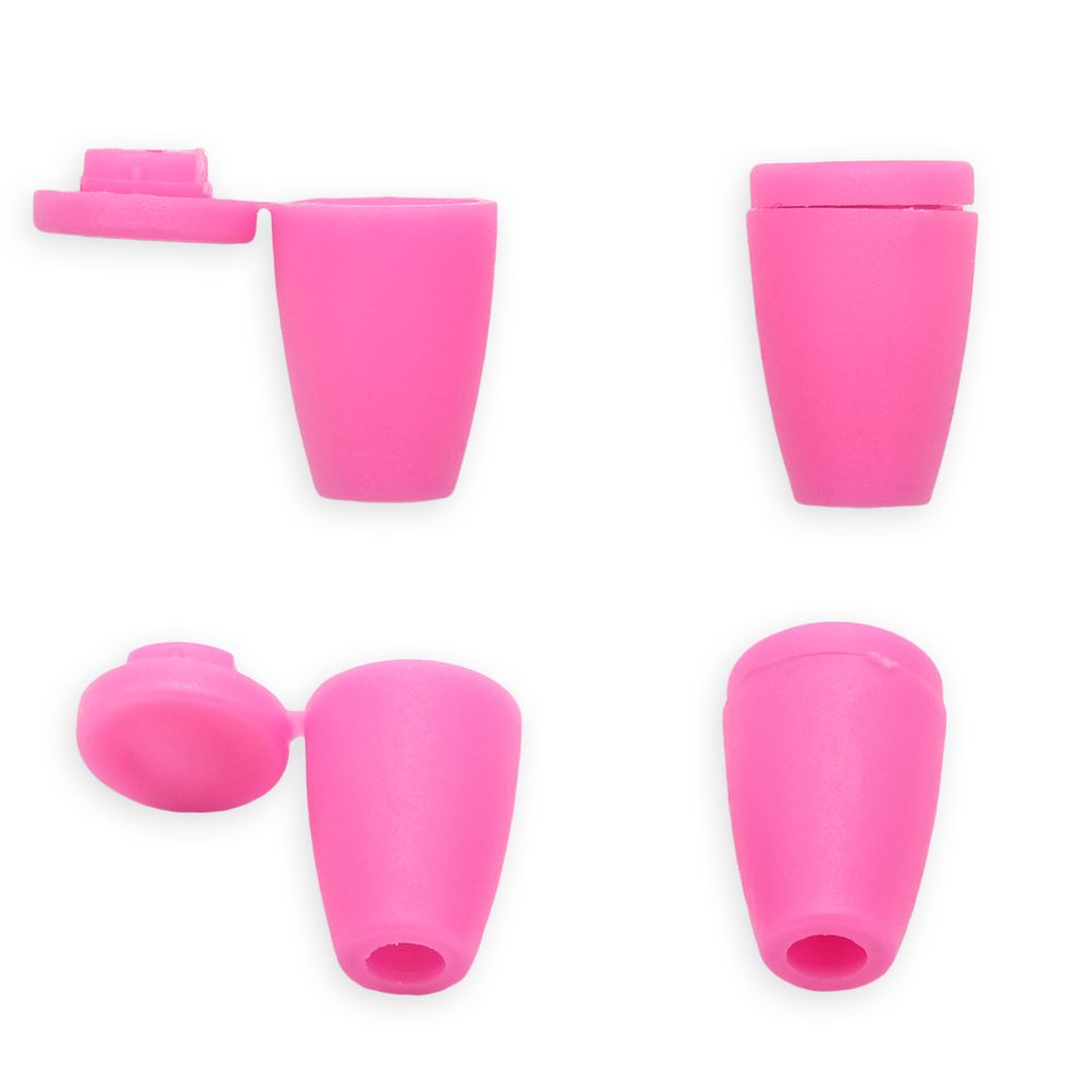 Наконечник для шнура пластик колокол ⌀6/9 мм, 14х11 мм, ПП, розовый, 100 шт