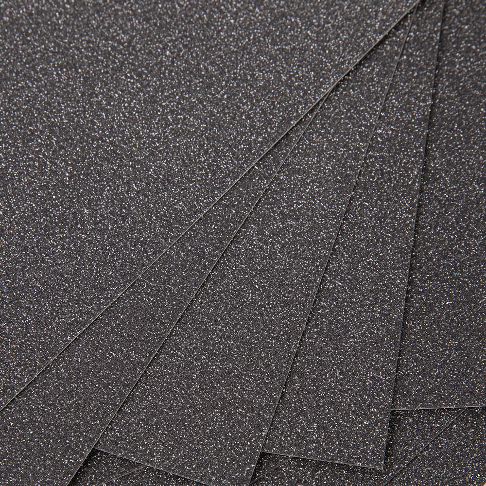 Бумага цветная глиттерная 250 г/м², А4, 21х29.7 см, 10 шт, 07-черный (black), Vista-Artista GLIT-A4