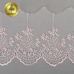 Кружево на сетке широкое 100 мм, TR.3657, цв.06 розовая пудра уп.9м, Kruzhevo