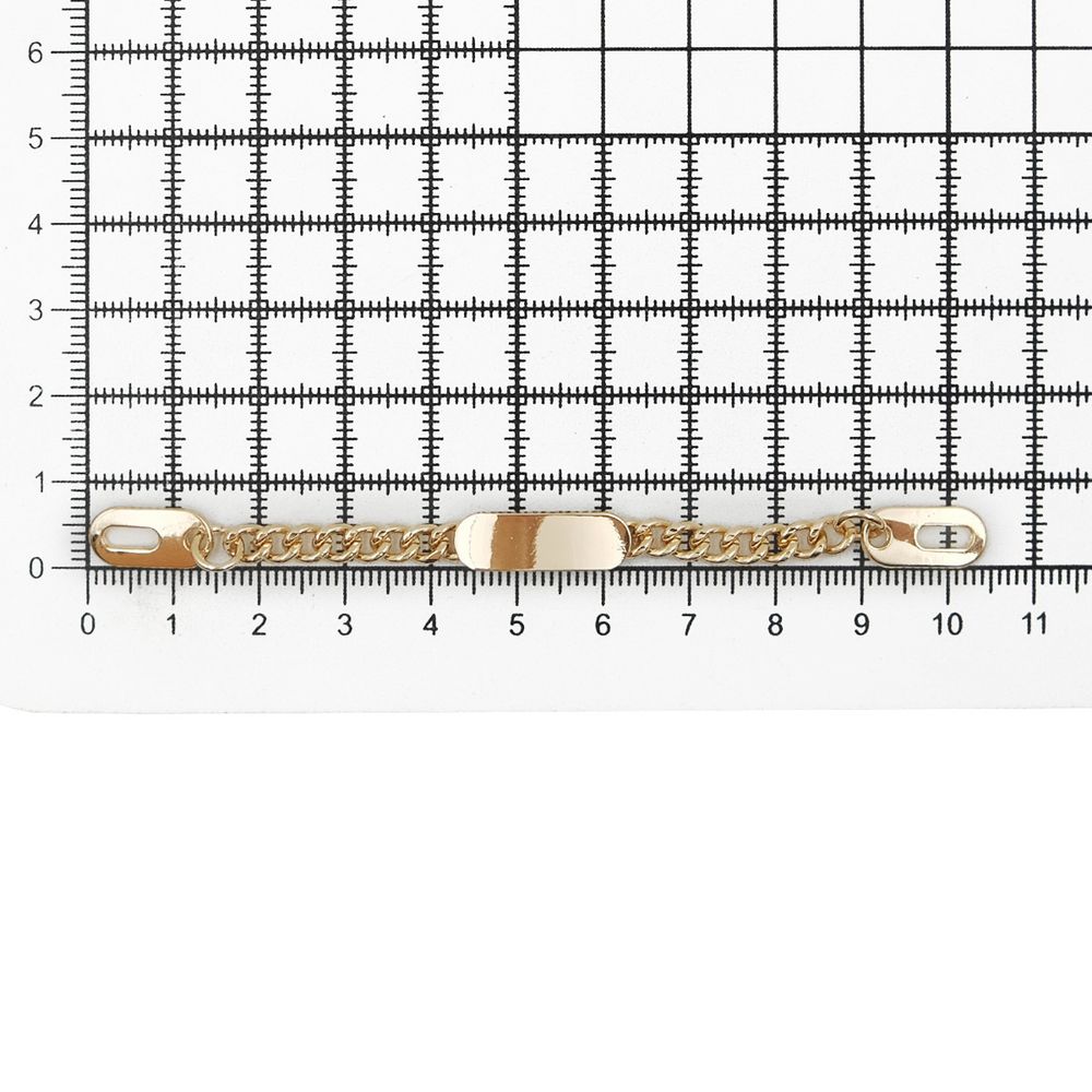 Вешалка-цепочка для одежды 102х8 мм, металл, золото цв.02, 10 шт, ГНУ360