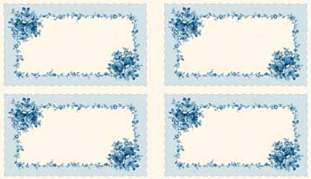 Ткань для пэчворка Peppy Symphony Rose Panel 4617, отрез 60х110 см, 146 г/м², 25393 BLU1, General Fabrics