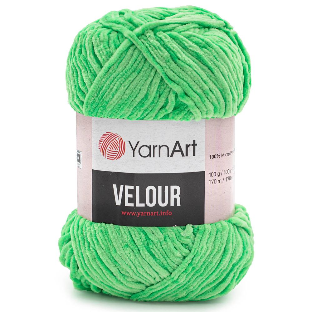 Пряжа YarnArt (ЯрнАрт) Velour, 5х100г, 170м, цв. 861 светло-зеленый