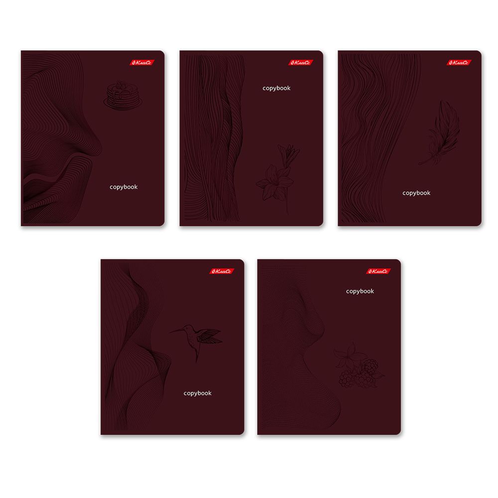 Тетрадь ученическая общая, выборочный лак, A5+ 96 л. на скобе 60 г/м², белизна 100%, 5 шт, клетка в термоусадочной пленке, 000773 Восхитительная, Светоч 96ТЕТк-003