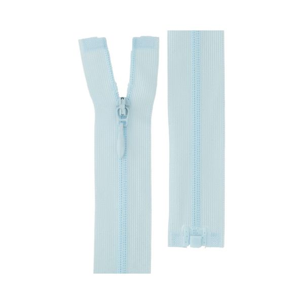 Молния спираль потайная плательная Т3 (3 мм) 1 зам., разъем., 40 см, 177 св.голубой, G103L Gamma, 10 шт