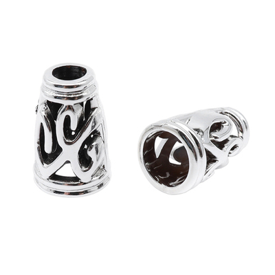 Наконечник для шнура металл колокол ⌀4/7 мм, 14,5х9 мм, никель, 100 шт