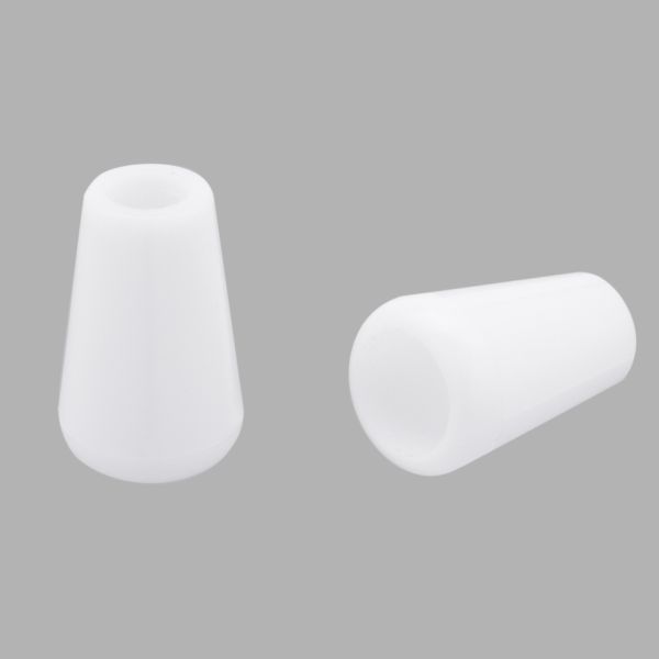 Наконечник для шнура пластик 15.5х10 мм, отв.1: 4 мм, отв.2: 6.6 мм, 50 шт, матовый белый, PNK07