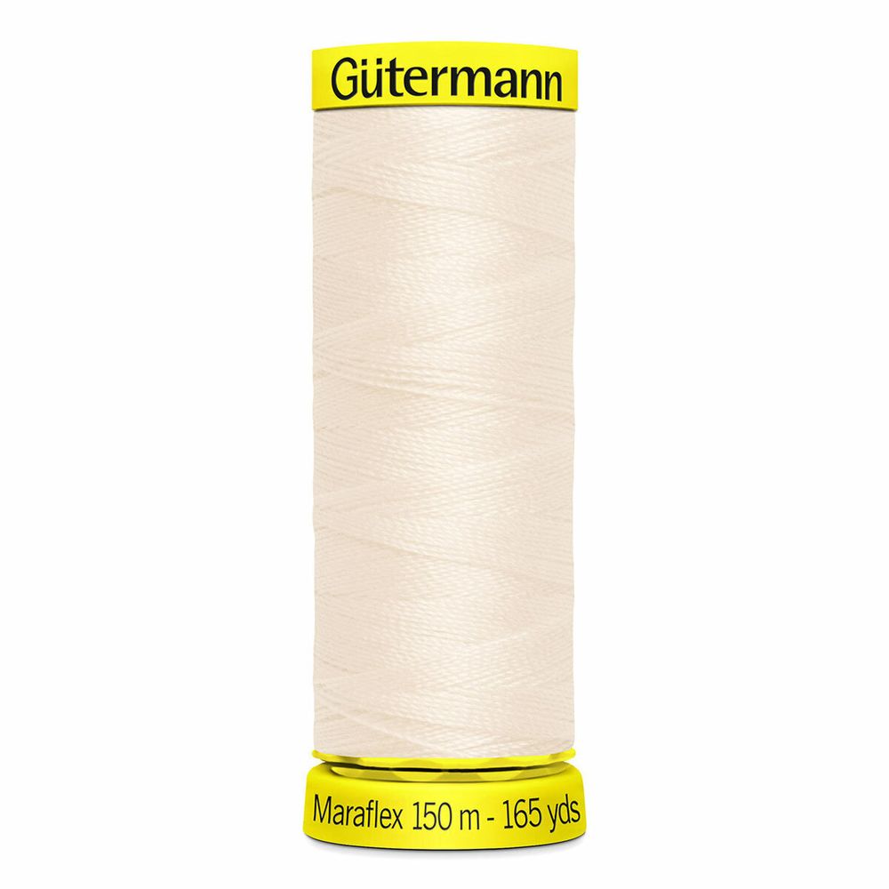 Нитки для трикотажа Gutermann Maraflex, 150м, 802 молочно-бежевый, 5 катушек