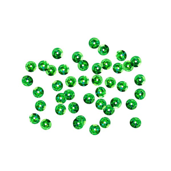 Пайетки граненые 6 мм, упак. 10 гр, Астра, 50104 зеленый голограмма, уп.10 шт