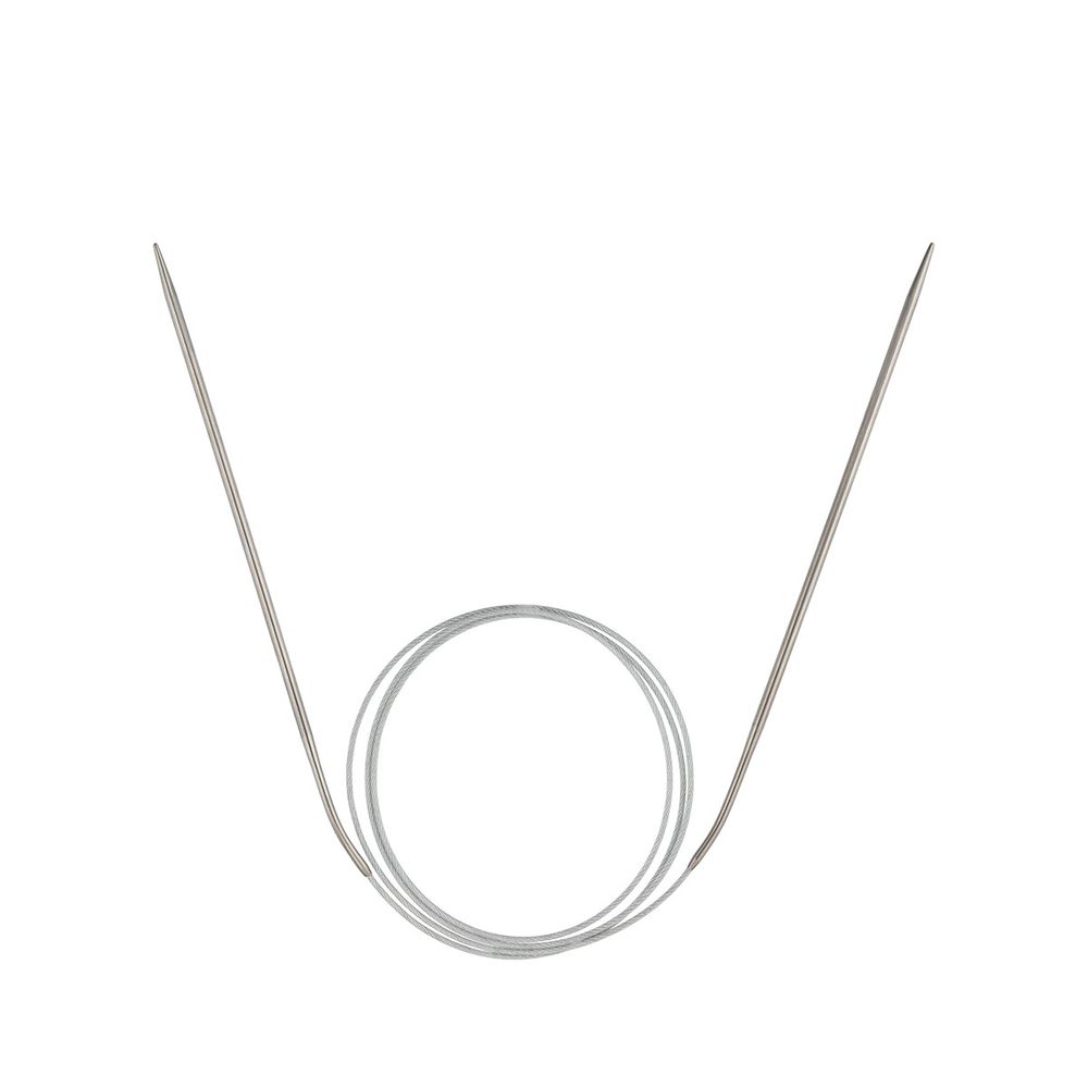 Спицы круговые сталь ⌀2.5 мм, 100 см, 1 шт, с металлической леской, Visantia VTS-1