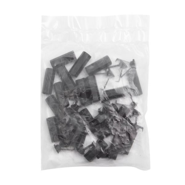 Наконечник для шнура металл шестигранный 20х7 мм, металл, черный, 6660-0100, 20 шт