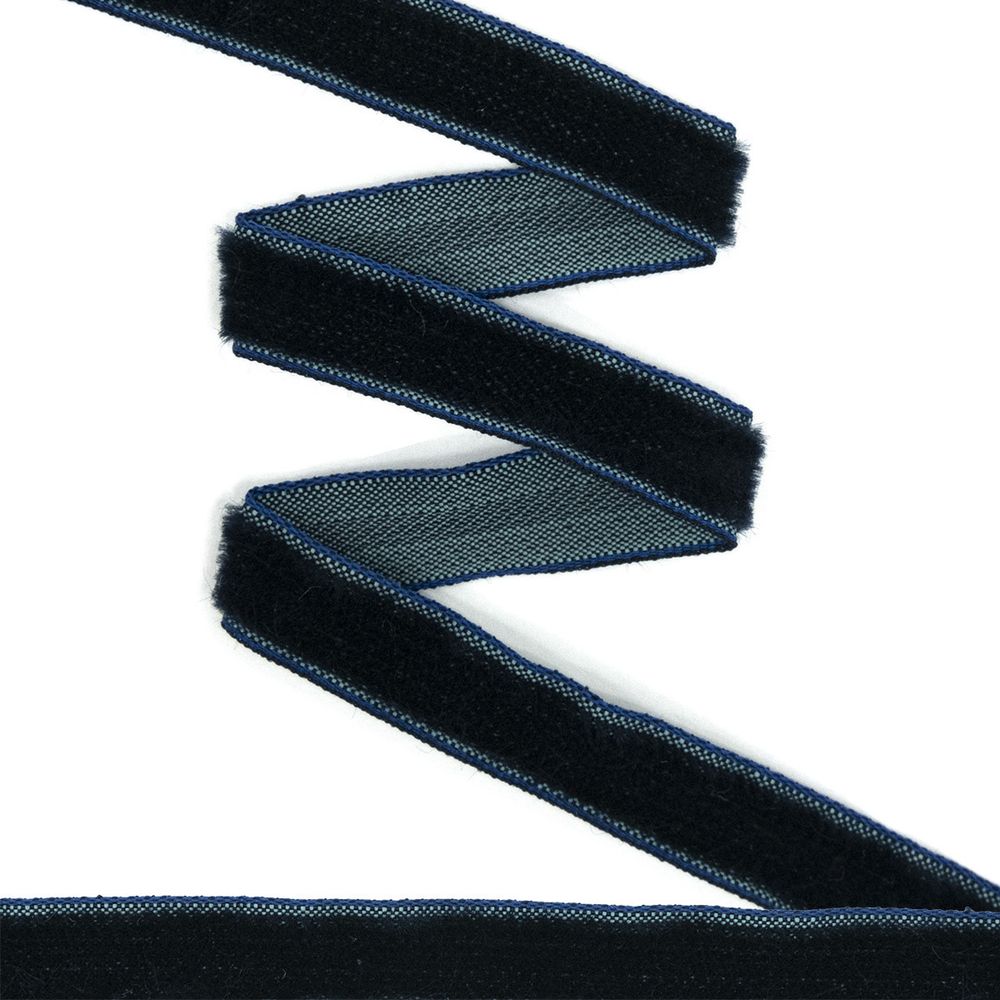 Лента бархатная (тесьма) 10.0 мм / 10±0.5 метров, рис. 8508, 56 т.синий, С3574Г17