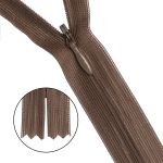 Молния потайная (скрытая) Т3 (3 мм) 1 зам., н/раз., 20 см, коричневый, 31209 / 20, 10 шт
