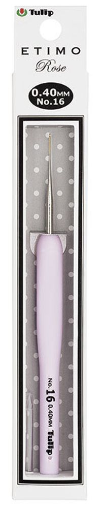 Крючок для вязания с ручкой Tulip Etimo Rose 0,4мм, TEL-16e /TOS/