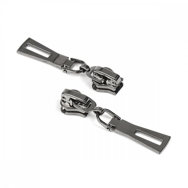 Слайдер (замок) для молнии трактор Т5 (5 мм), автомат, TT2 цв.чер.никель уп.10 шт, Mzip