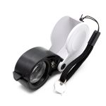 Лупа складная 30х, диам. 25 мм, с подсветкой, 2 LED