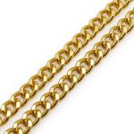 Цепь алюминиевая 9,2х7,2 мм, 10 м, золото