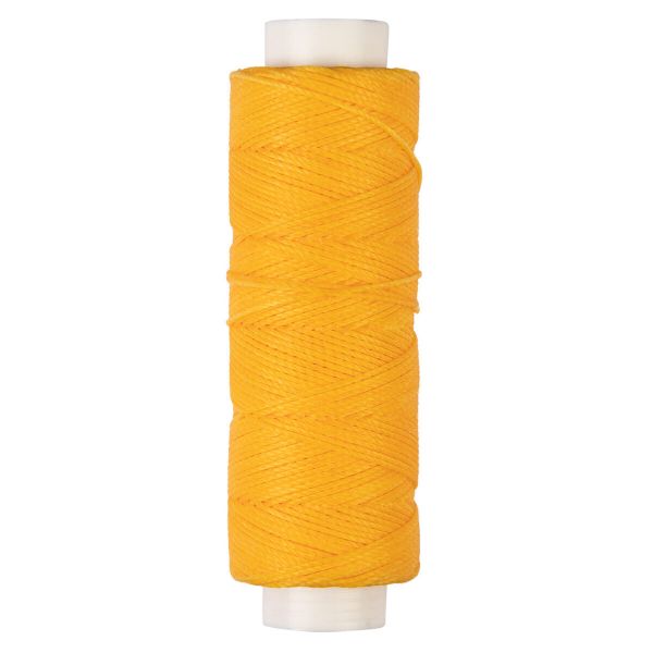 Нитки для кожи вощёные (полиэстер) 0.45х, 40 м, 1 катушка, 009 жёлтый, LC-005 Промысел