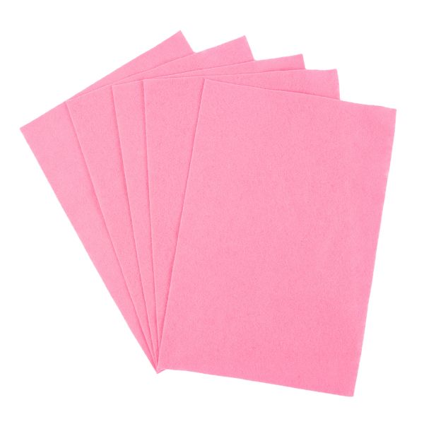 Фетр листовой 1 мм, 20х30 см, 5 шт, 087 розовый, Blitz FKC10-20/30