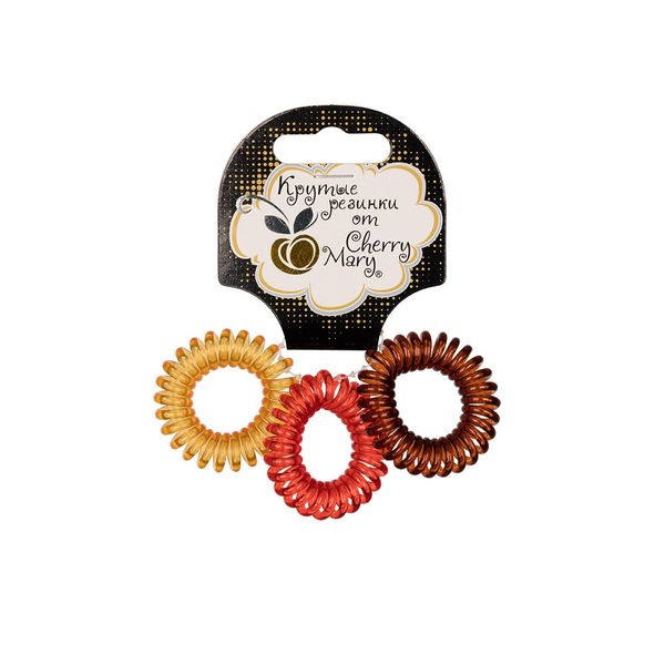 Набор резинок для волос V/R6057, 15 шт (5х3 шт), №02 ассорти, Cherry Mary V/R6057