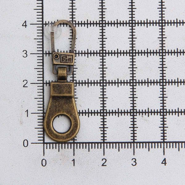 Пуллер для молнии Люверс, металл, цв. состаренной латуни, Prym, 1 шт