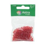 Бисер Astra&Craft 11/0 (2.1 мм), 200 г (10х20 г), цв. 105 красный/прозр.глянцевый
