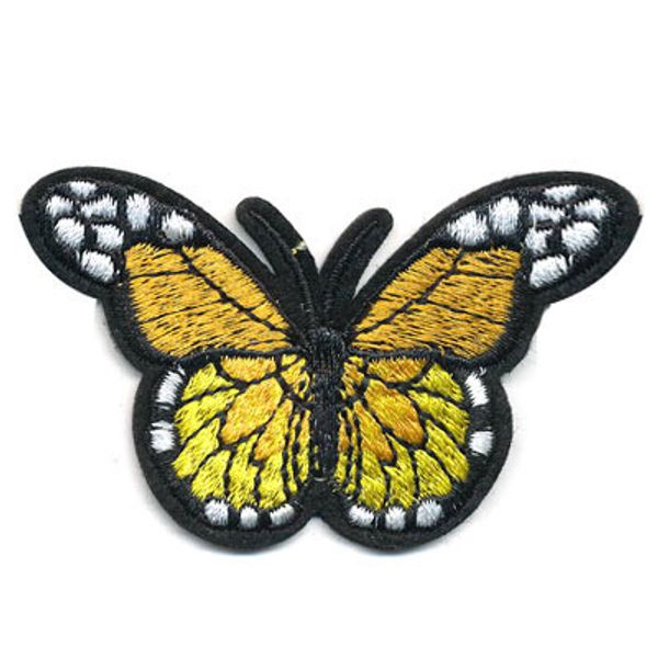Термоаппликация №18/5, 5 шт, №2498 бабочка желтая 7.6х4.7 см, Gamma