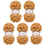 Пряжа Alize (Ализе) Puffy Fine / уп.5 мот. по 100 г, 14м, 179 абрикосовый