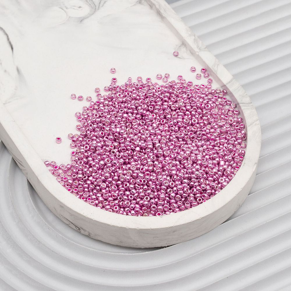 Бисер Astra&Craft 11/0 (2.1 мм), 200 г (10х20 г), цв. 1111 ярко-розовый/металлик