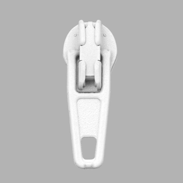 Слайдер (замок) для молнии спираль Т3 (3 мм), автомат, белый, 100 шт, 901C-020A