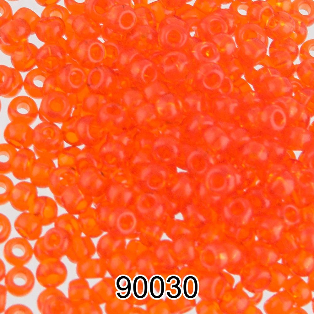 Бисер Preciosa круглый 10/0, 2.3 мм, 500 г, 90030 (Ф131) яр.оранжевый