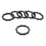 Карабин металл кольцо ⌀32 мм, декоративный, черный никель, MB_2231, 6 шт