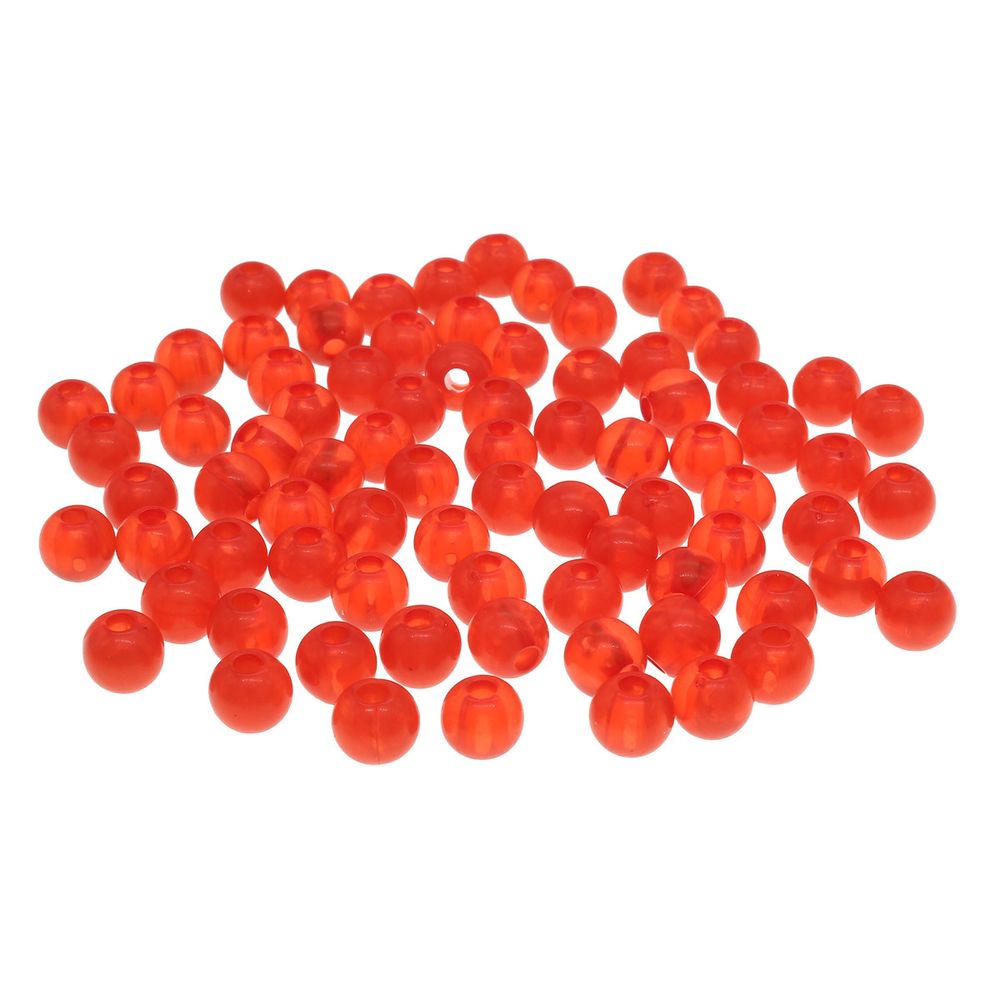 Бусины полупрозрачные пластик, 6 мм, 20гр, 170±10шт, Астра, AD049 красный