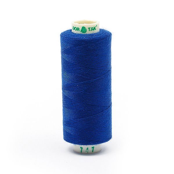 Нитки швейные бытовые Dor Tak 40/2, 366 м / 10 кат., 747 синий