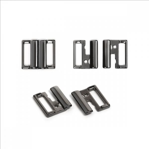 Пряжка-застежка для купальников металл 15.0 мм, 115SW цв.черный никель уп.10 шт