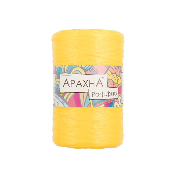 Пряжа Arachna Raffia / уп.5 мот. по 50г, 200м, 15 желтый