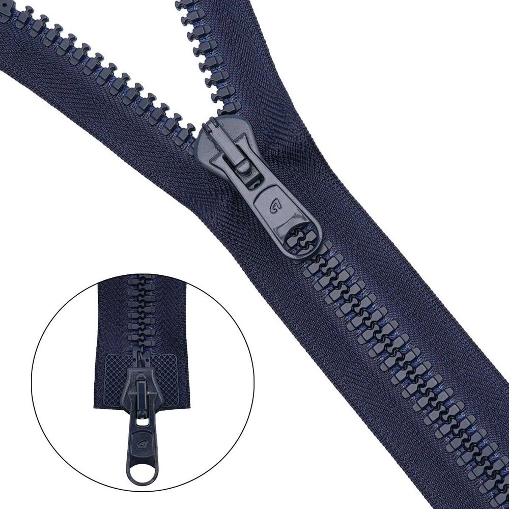 Молния трактор Arta Т8 (8 мм) 2 зам., разъем., 85 см, цв. 044 т.синий, уп.5 шт