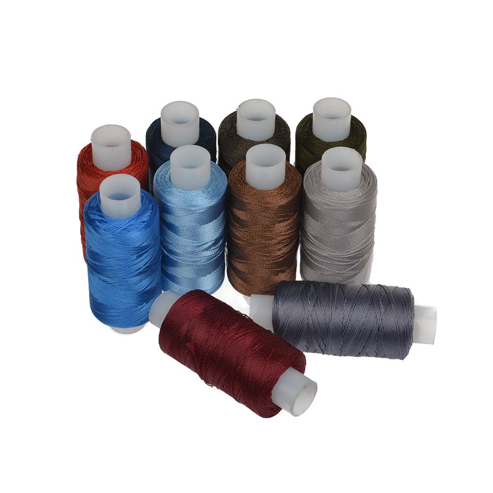 Нитки капрон 50К цв.ассорти 200м наб.10 шт