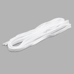 Шнурки плоские с металлическим наконечником 10.0 мм / 150 см, 1 пара (2 шт), белый, 6220-0134