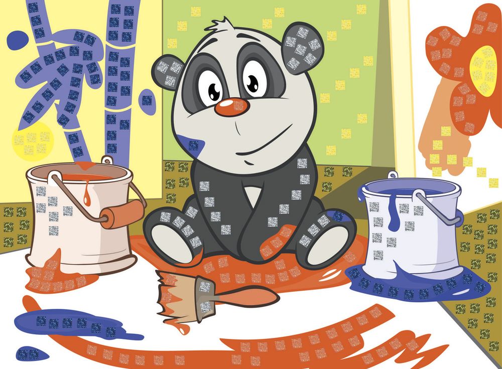 Мозаика 19.5х26.5 см, №07 Панда, Hobbius MDS-07