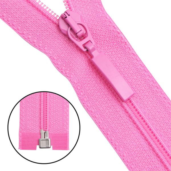 Молния спираль (витая) Arta Т5 (5 мм) 1 зам., разъем., 80 см, цв. 515 розовый, уп.5 шт