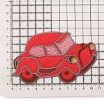 Термоаппликация Машинка, 110х70мм 10 шт (красный), 2248