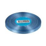 Лента атласная 1-сторонняя 6.0 мм / 33±2 метра, №526L(16-4118) т.голубой, в термоплёнке, Gamma
