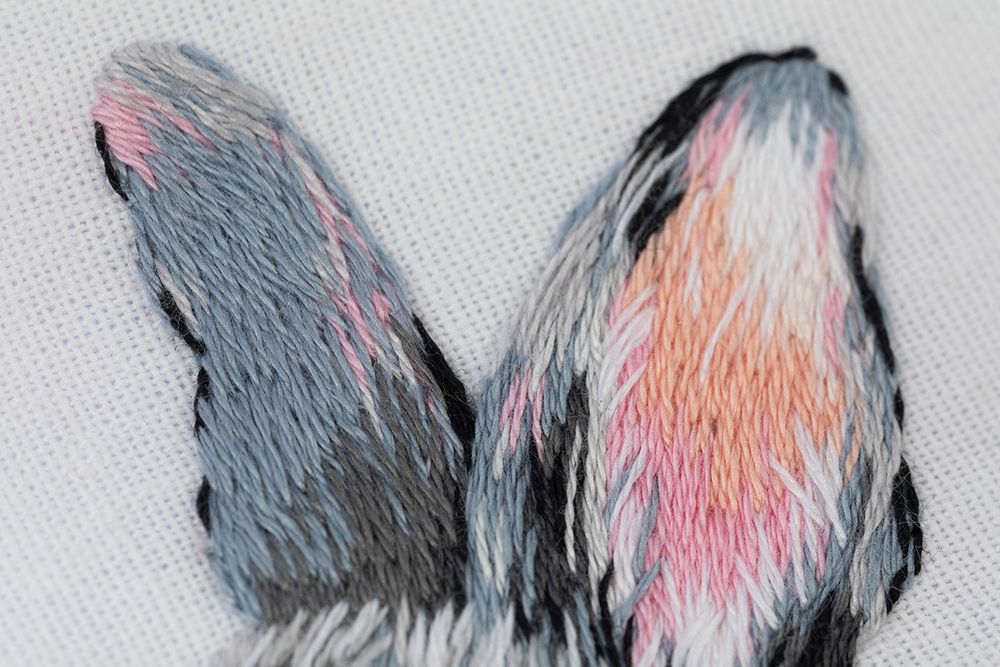 Набор для вышивания нитками Panna, Живая картина. Зайчонок, 11х9 см