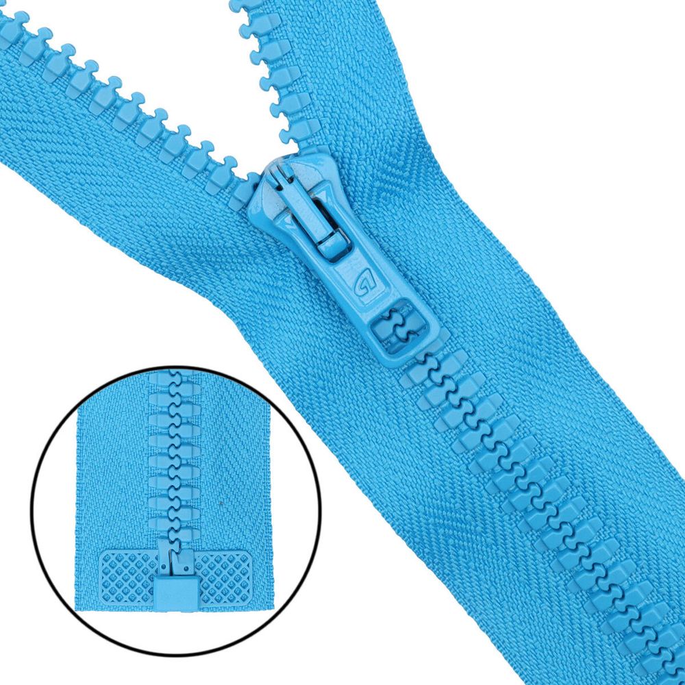 Молния трактор Arta Т6 (6 мм) 1 зам., разъем., 50 см, цв. 225 голубая бирюза, 5 шт