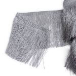 Бахрома отделочная широкая 120.0 мм / 25 метров, 361 серый