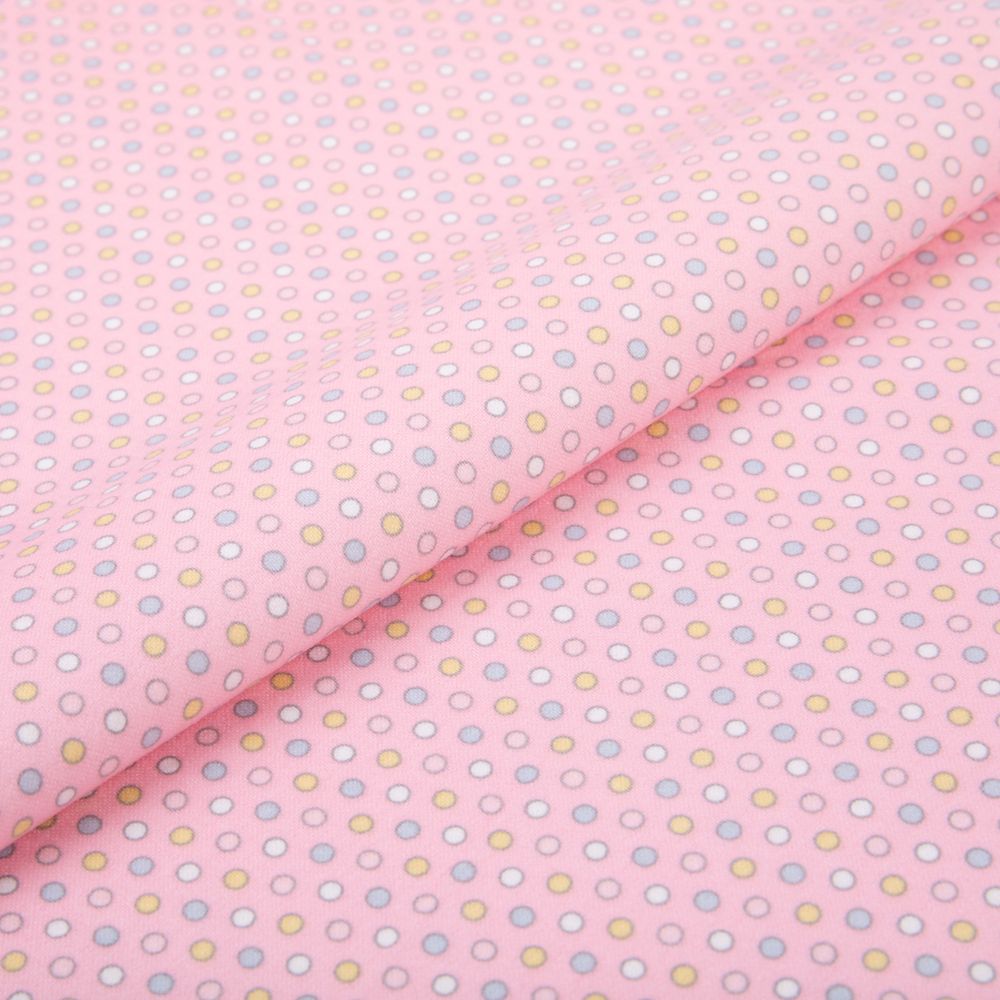 Ткань для пэчворка Peppy Молочные сны фланель, рулон 112 см / 5 метров, МС-08 розовый, Peppy