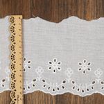 Кружево шитьё хлопок 120 мм / 13.71 метра, арт.2661C, цв.01 белый