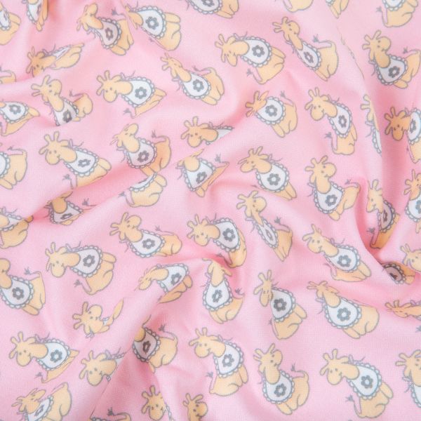 Ткань для пэчворка Peppy Молочные сны фланель, рулон 112 см / 5 метров, МС-02 розовый, Peppy